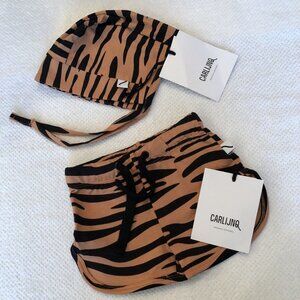 🆕NWT Carlijnq Organic Tiger Shorts & Matching Sunhat